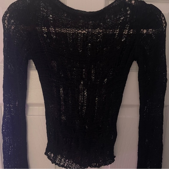 Distressed goth knit black long sleeve sweater urban outfitters - Picture 3 of 9